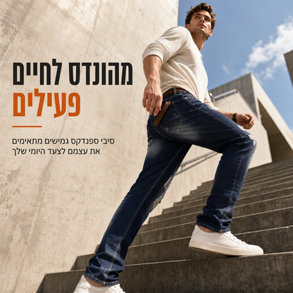 🖤מבצע בלאק פריידי: 50% הנחה 🖤👖 נוחות נמתחת, גזרה slender חדה | ג'ינס דנית מרופט לגברים