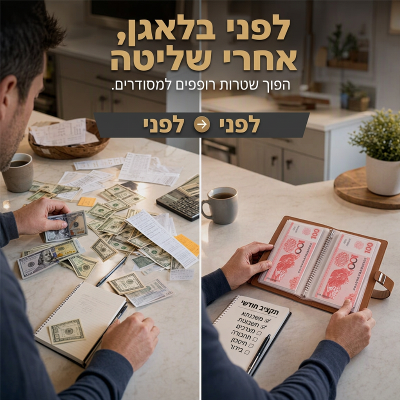 💵 מחברת חיסכון עם מנעול צירוף – 📓 יומן תקציב וחיסכון בכסף מאובטח