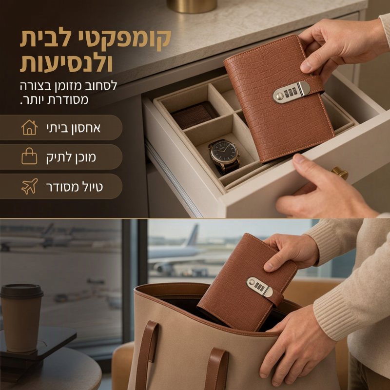 💵 מחברת חיסכון עם מנעול צירוף – 📓 יומן תקציב וחיסכון בכסף מאובטח