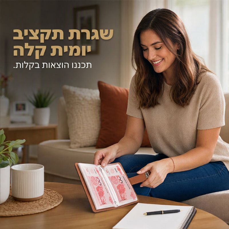 💵 מחברת חיסכון עם מנעול צירוף – 📓 יומן תקציב וחיסכון בכסף מאובטח