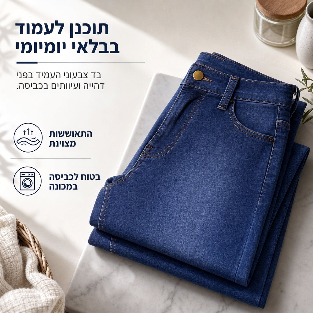 מכנסי נשים דקים בהתאמה להדגשה, עם מותן גבוה וחתוך בצורת עיפרון