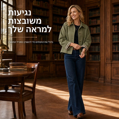 מעין נשים ארוך שרוול יחיד כפתור אביב חורף מזדמן