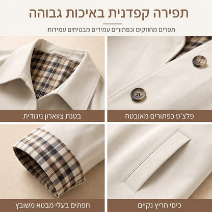 מעין נשים ארוך שרוול יחיד כפתור אביב חורף מזדמן