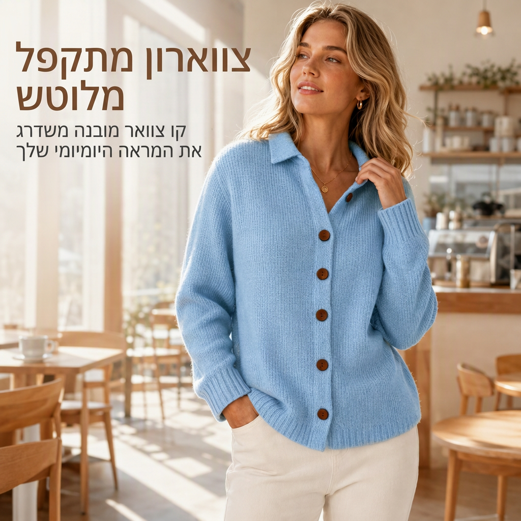 קרדיגן סריגה קז'ואלי לנשים