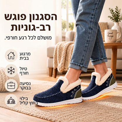 מגפי שלג חורפיים לנשים עם פנים מרופד קטיפתי