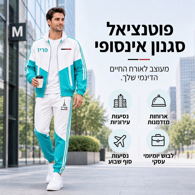 סט גברים עם ז'קט צמוד צבעים עם רוכסן ומכנסיים עם חוט משיכה