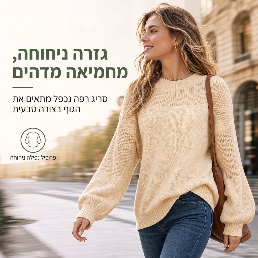 הסוודר הסרוג שמביא נוחות וסטייל ללבוש יומיומי