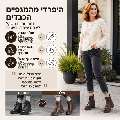 מגפי פלטפורמה רטרו לנשים