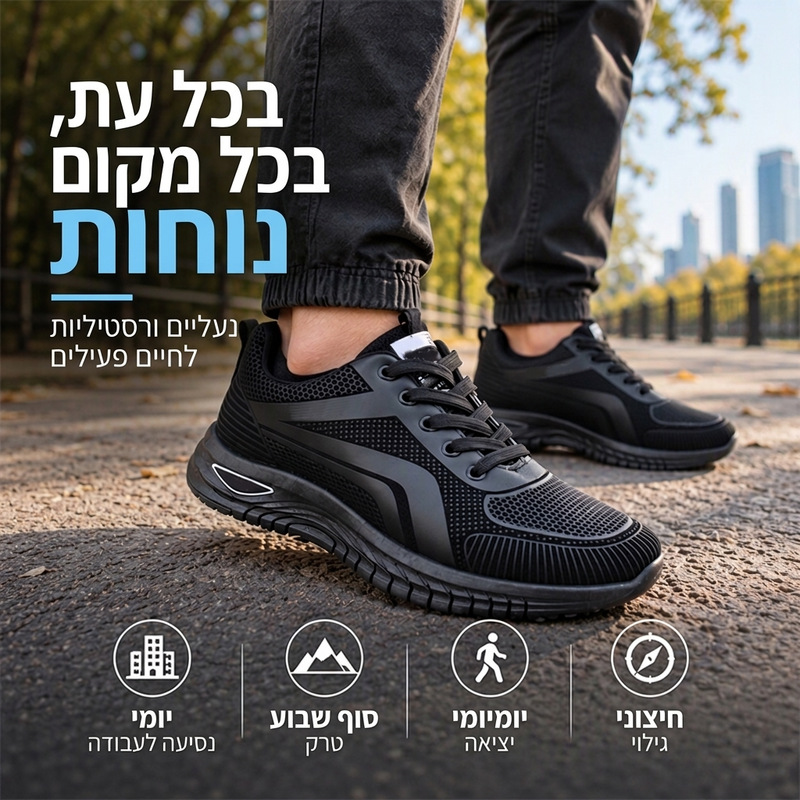 נעליים תרמיות נושמות ומונעות החלקה לגברים