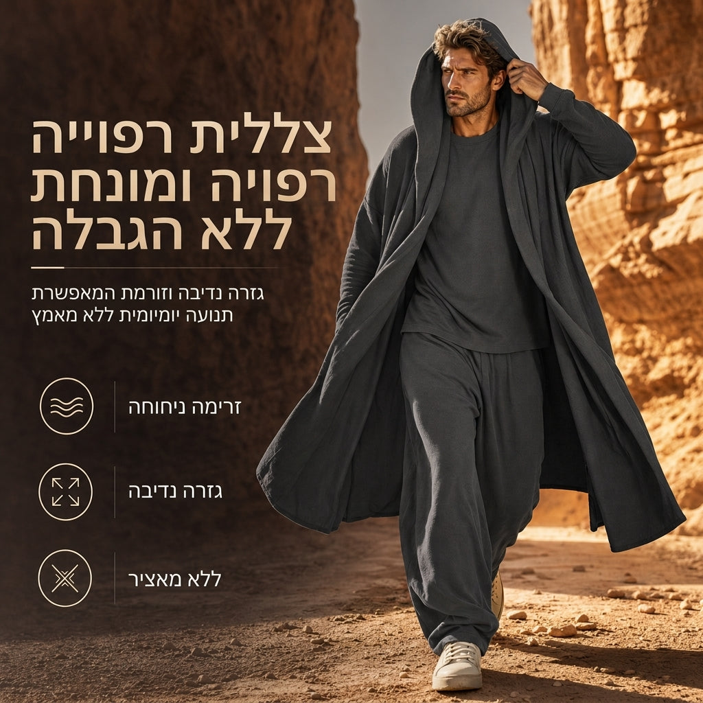 סט 3 חלקים עם מכנס ארוך, חולצת שכבה בסיסית ומכנסיים