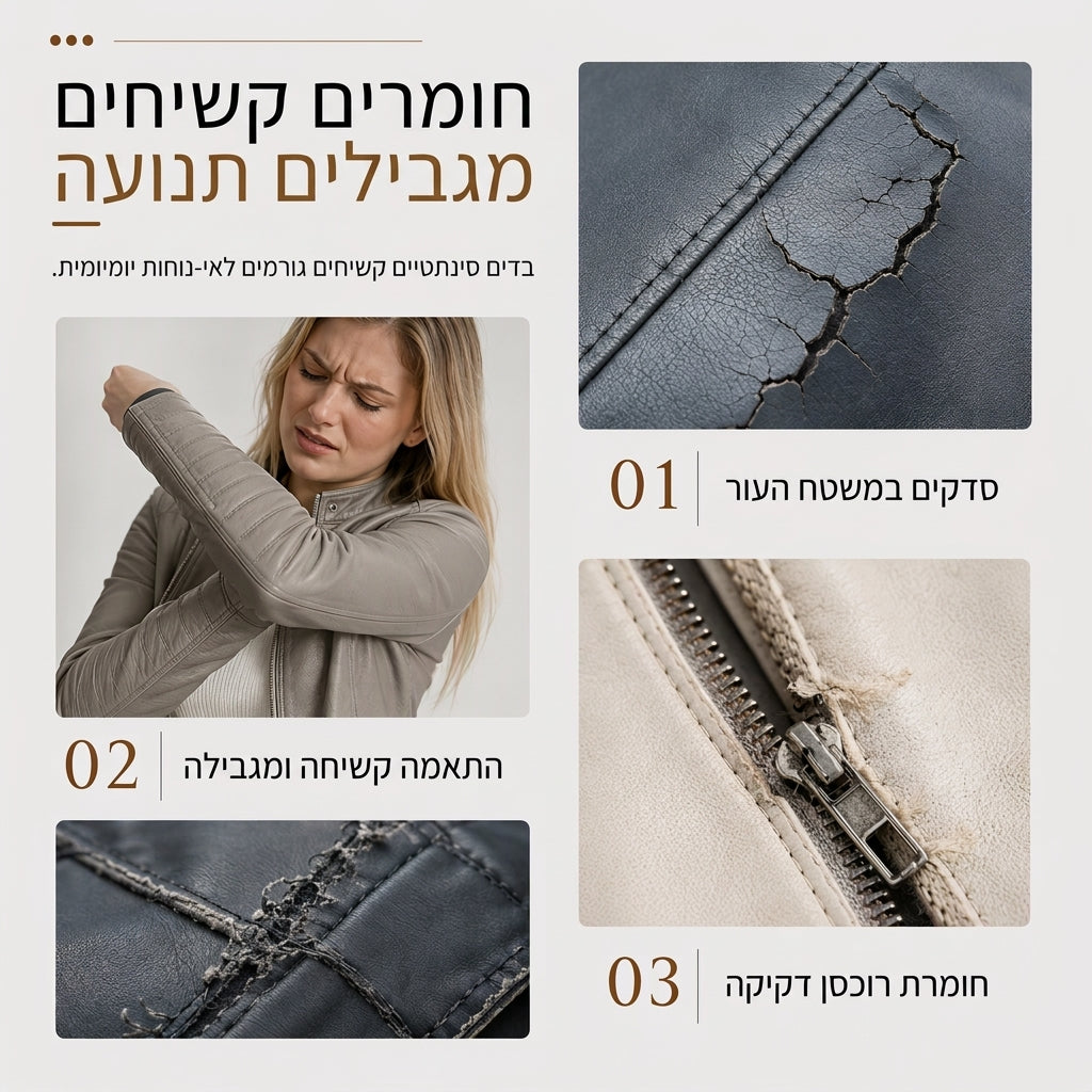 מעיל אופנוע יוניסקס דמוי עור, קל משקלז'קט מוטו קצר עם צווארון זקוף וכתפיים מרופדות, בגד חיצוני רב תכליתי לאביב ולסתיו