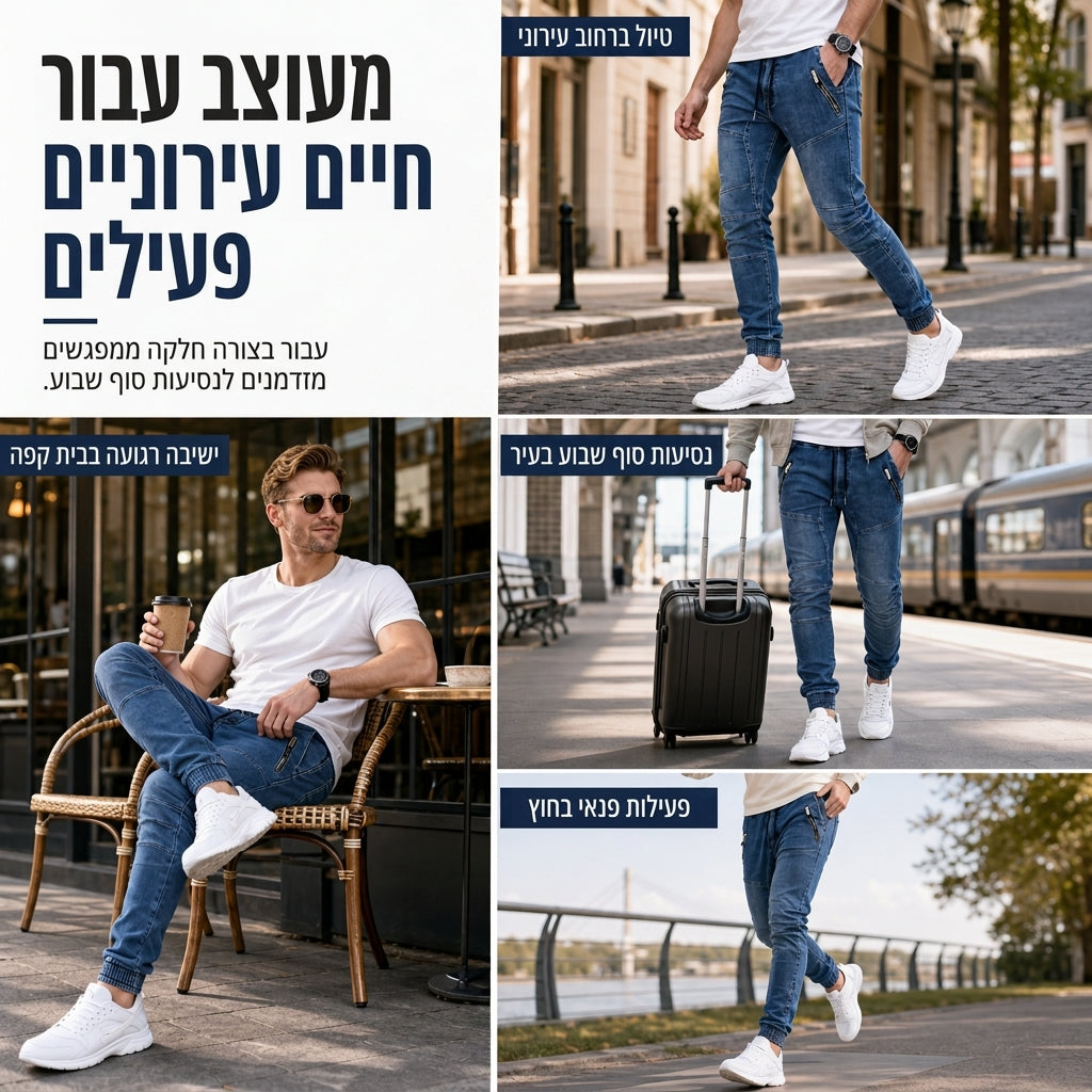 מכנסי ג'ינג'ה גבריים כביסה מזדמנים עם חפתים