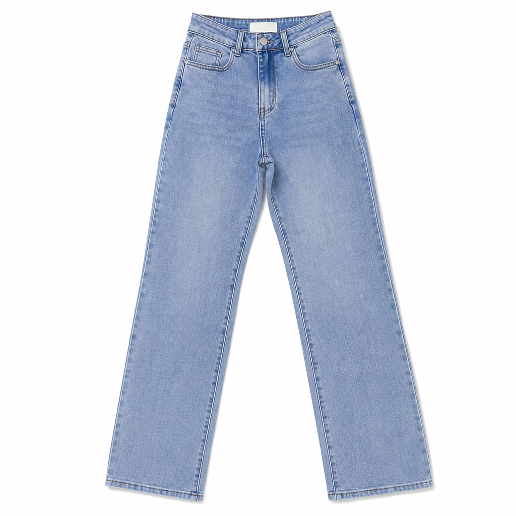 👖 חתך ישר מחמיא, התאמה נוחה של רוז | ג'ינס דגנים מזדמנים של נשים
