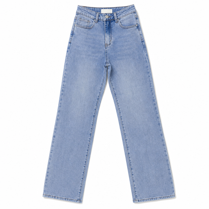 👖 חתך ישר מחמיא, התאמה נוחה של רוז | ג'ינס דגנים מזדמנים של נשים
