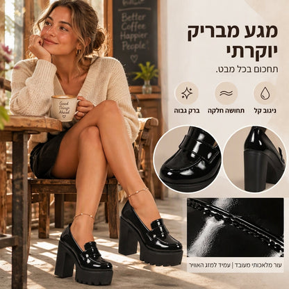 לופרס פלטפורמת עקב עבה לנשים