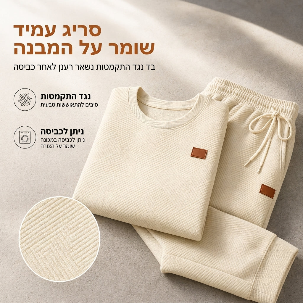⏰ מבצע חילופי עונה: 50% הנחה - איכות בחצי מחיר! ✨סט סריג נוגח לגבר | סוודר מסריגה עם רקמת ג'קארד צווארון עגול לסתיו וחורף