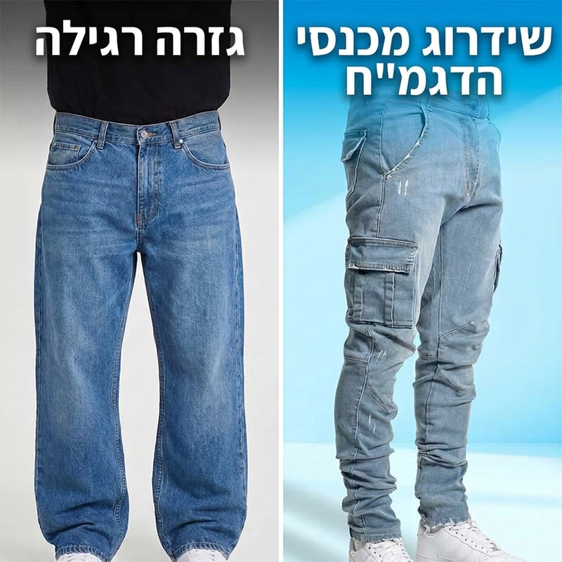 מכנסי דנים קארפוים בחיתוך צר