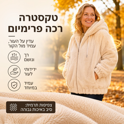 😍מבצע חדש 2027 - 49% הנחה😍 מעיל חורף נעים עם כושר לנשים