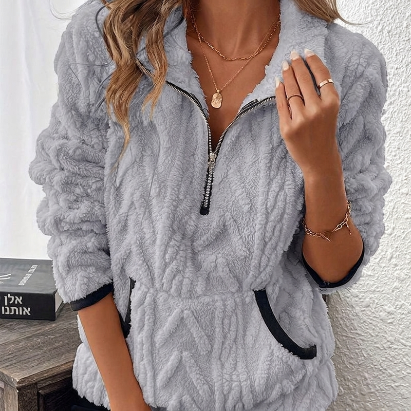 ☀️ סווטשירט fleece נעים | רך כמו ענן + כיסים גדולים במיוחד