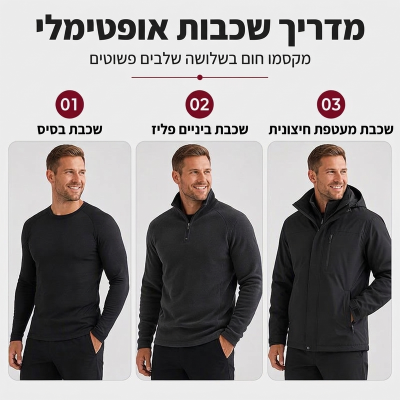 ❄️ מבצע ענק - עד 60% הנחה 🤎 מעיל פליסה מבודד עם רוכסן חצי אורך