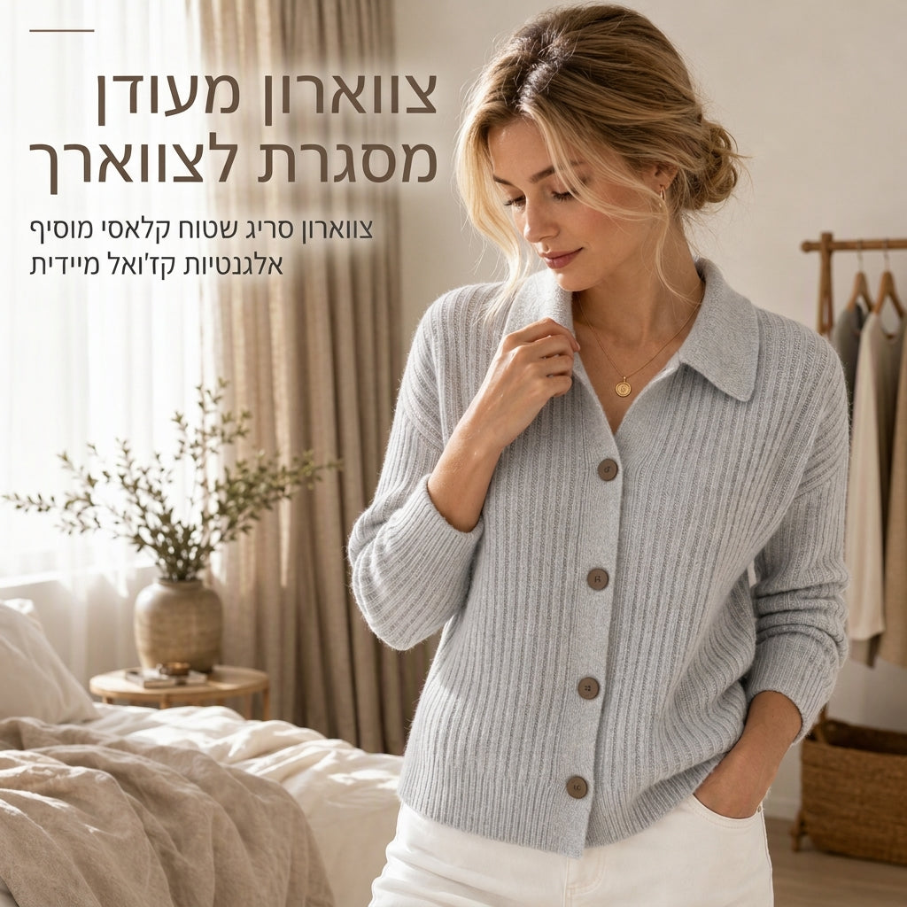 קרדיגן סרוג רופף לנשים