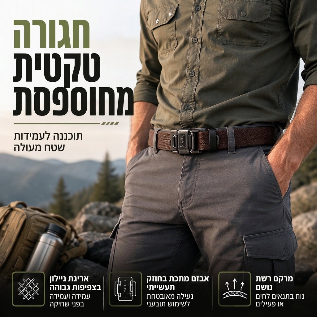 חגורה טקטית קשיחה לא outdoor עם אבזם מתכת