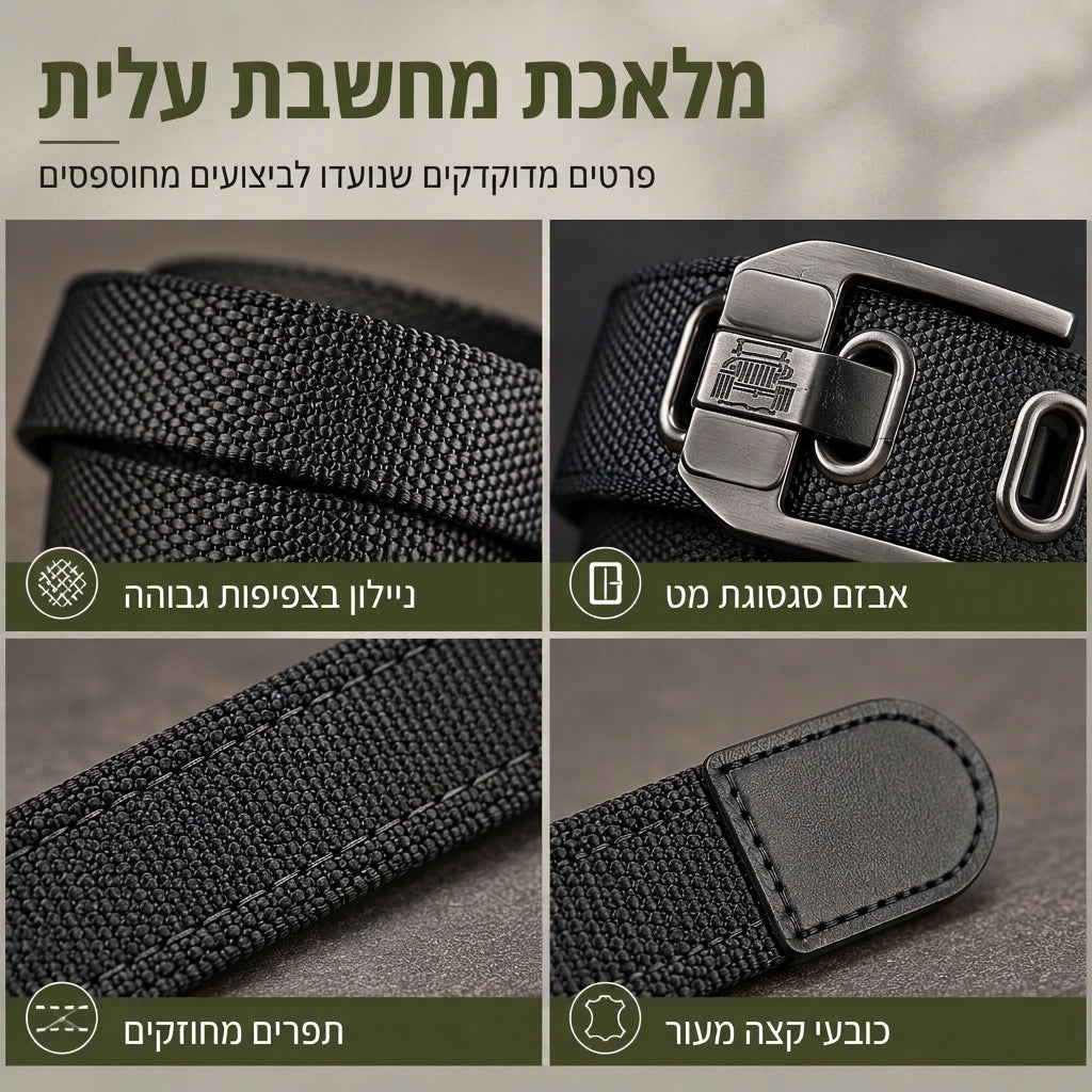 חגורה טקטית קשיחה לא outdoor עם אבזם מתכת