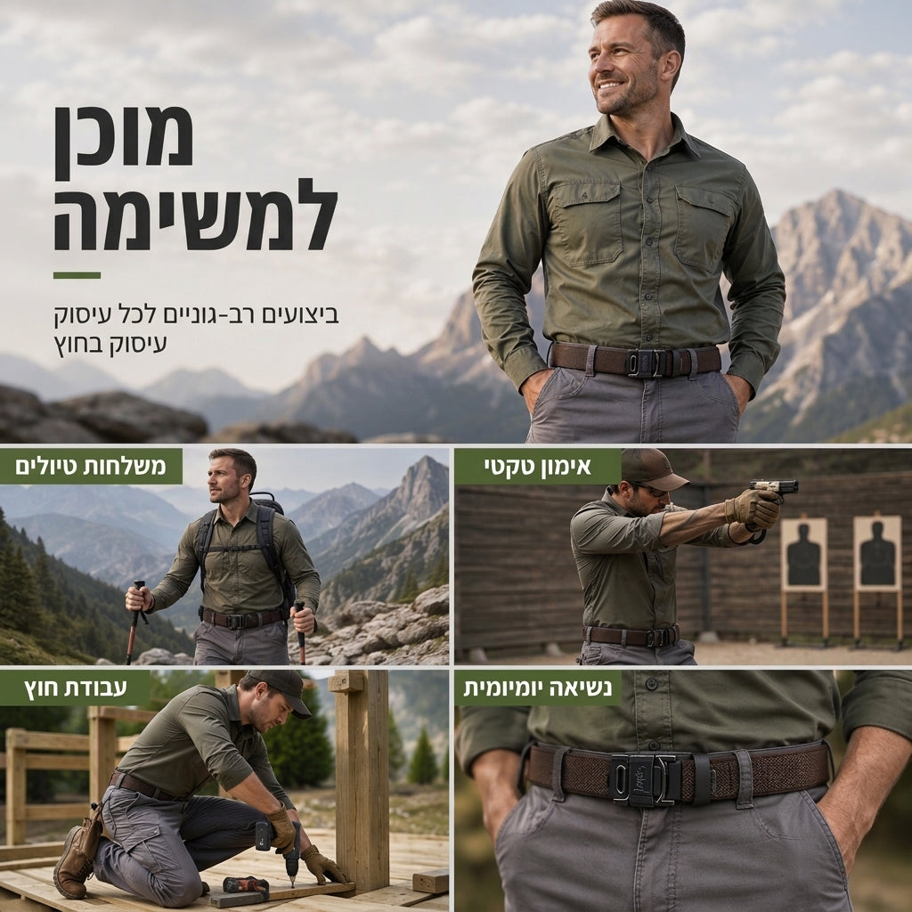 חגורה טקטית קשיחה לא outdoor עם אבזם מתכת