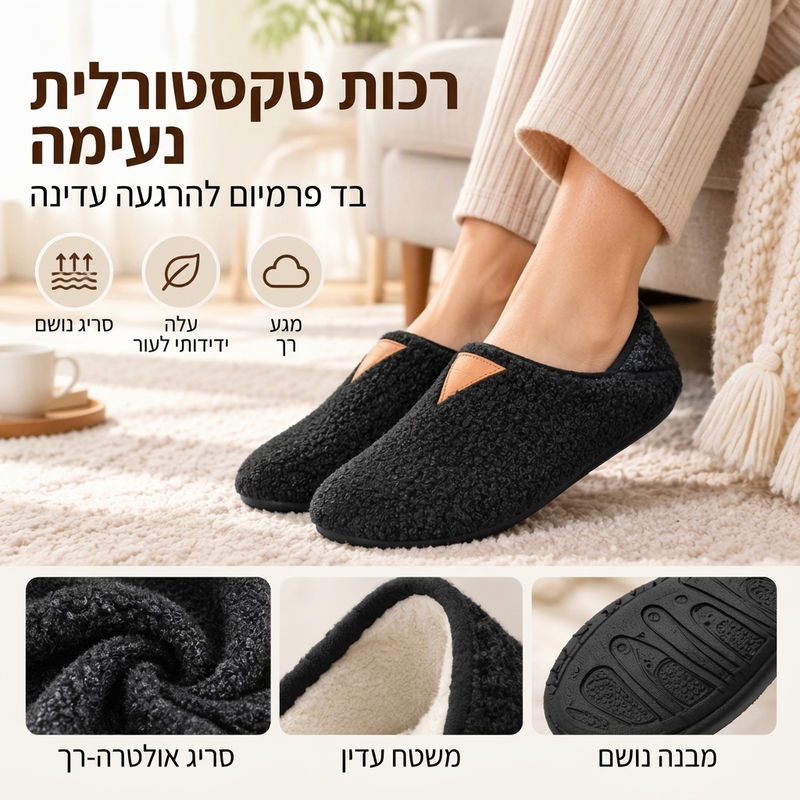 כפכף בית קל ונעים וחם לשני המינים