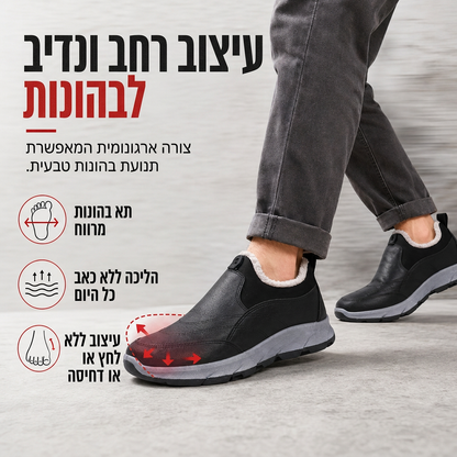 ❄️ חום מוכן לקור, צעד יבש ובטוח | מגפיים לגבר בטמון פייזה, עמידים למים, עד לקרסול