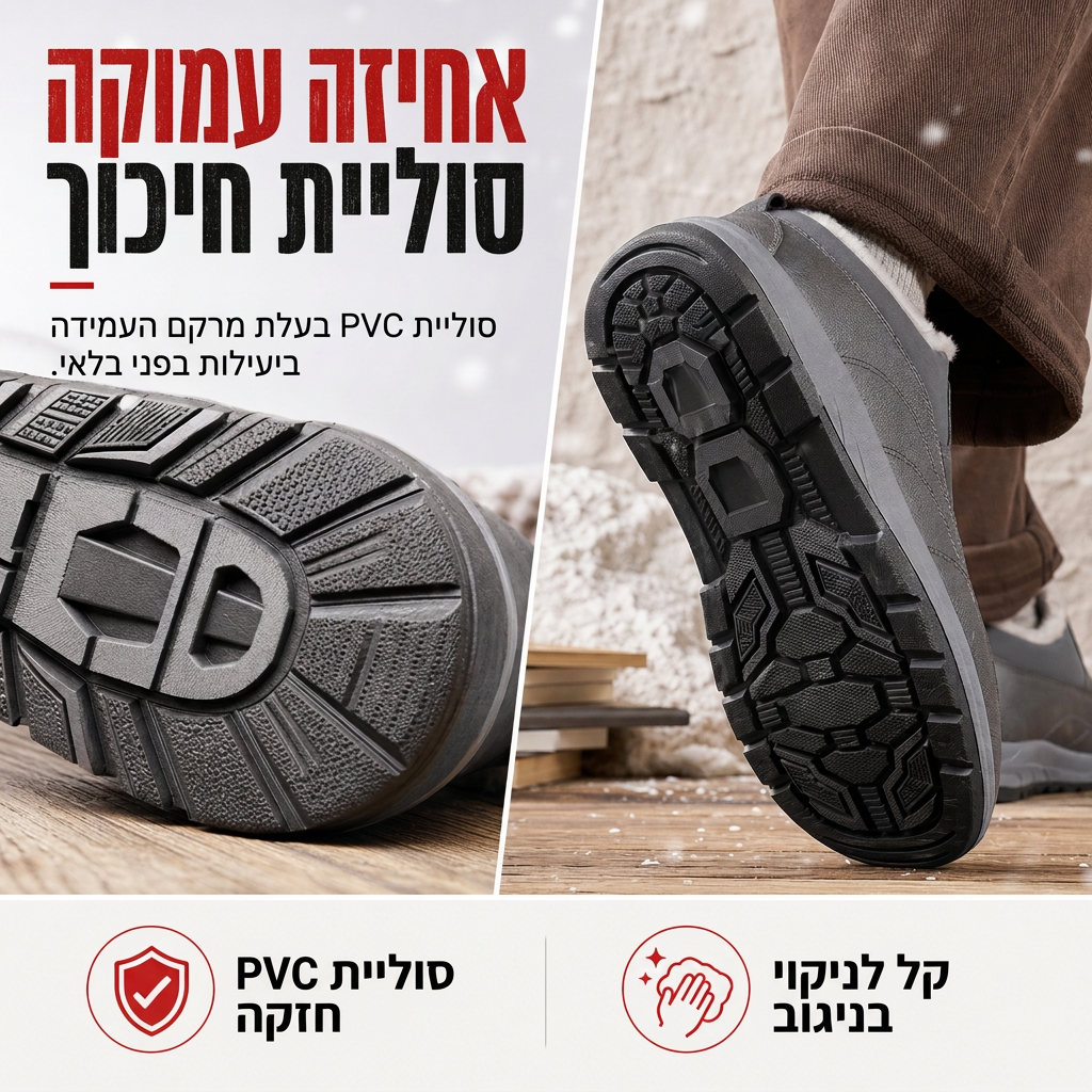 ❄️ חום מוכן לקור, צעד יבש ובטוח | מגפיים לגבר בטמון פייזה, עמידים למים, עד לקרסול