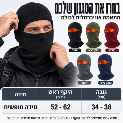 באלקלבה לאופניים תרמית חורפית עמידה ברוח