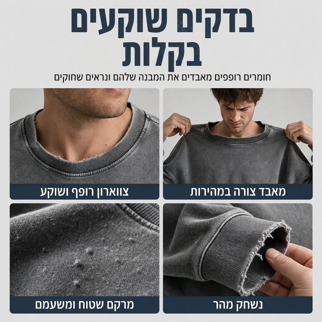 סווטשירט גברי רטרו, נוח ורחב