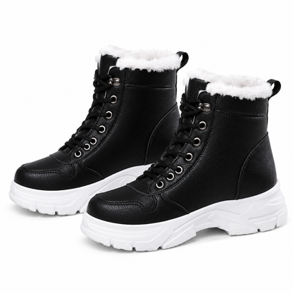 ❄️👢 מגפיי חורף לנשים לגשמים ושלג | לא להישאר עם רגליים קרות בחורף, לא להחליק על כבישים מושלגים – רירית פּלִיש חמה, סולייה עבה ומגפיים עליונים בגובה הקרסול ✨