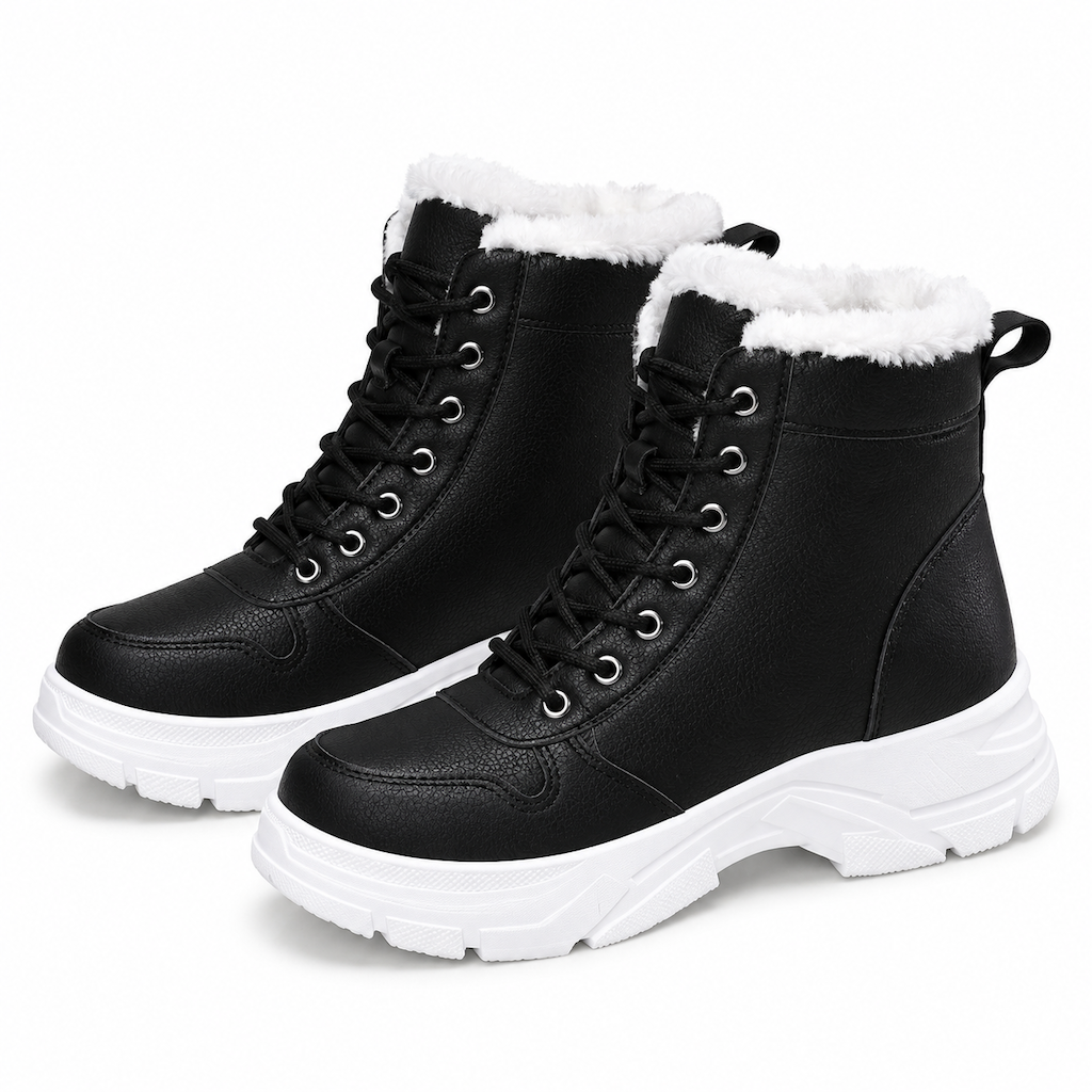 ❄️👢 מגפיי חורף לנשים לגשמים ושלג | לא להישאר עם רגליים קרות בחורף, לא להחליק על כבישים מושלגים – רירית פּלִיש חמה, סולייה עבה ומגפיים עליונים בגובה הקרסול ✨