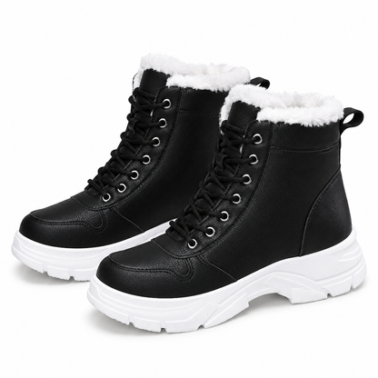 ❄️👢 מגפיי חורף לנשים לגשמים ושלג | לא להישאר עם רגליים קרות בחורף, לא להחליק על כבישים מושלגים – רירית פּלִיש חמה, סולייה עבה ומגפיים עליונים בגובה הקרסול ✨