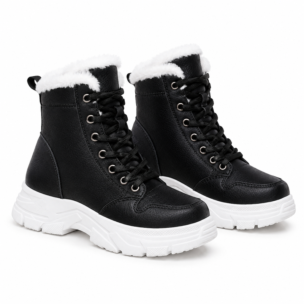 ❄️👢 מגפיי חורף לנשים לגשמים ושלג | לא להישאר עם רגליים קרות בחורף, לא להחליק על כבישים מושלגים – רירית פּלִיש חמה, סולייה עבה ומגפיים עליונים בגובה הקרסול ✨