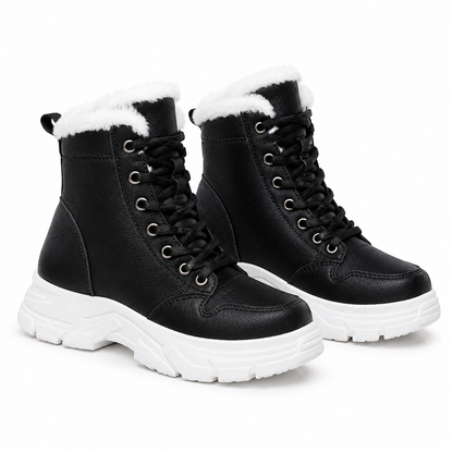 ❄️👢 מגפיי חורף לנשים לגשמים ושלג | לא להישאר עם רגליים קרות בחורף, לא להחליק על כבישים מושלגים – רירית פּלִיש חמה, סולייה עבה ומגפיים עליונים בגובה הקרסול ✨