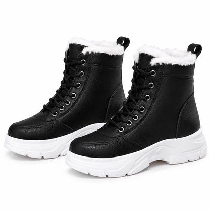 ❄️👢 מגפיי חורף לנשים לגשמים ושלג | לא להישאר עם רגליים קרות בחורף, לא להחליק על כבישים מושלגים – רירית פּלִיש חמה, סולייה עבה ומגפיים עליונים בגובה הקרסול ✨