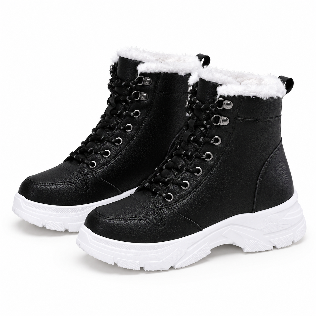 ❄️👢 מגפיי חורף לנשים לגשמים ושלג | לא להישאר עם רגליים קרות בחורף, לא להחליק על כבישים מושלגים – רירית פּלִיש חמה, סולייה עבה ומגפיים עליונים בגובה הקרסול ✨