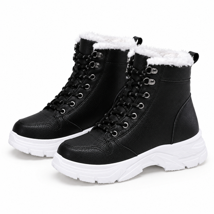 ❄️👢 מגפיי חורף לנשים לגשמים ושלג | לא להישאר עם רגליים קרות בחורף, לא להחליק על כבישים מושלגים – רירית פּלִיש חמה, סולייה עבה ומגפיים עליונים בגובה הקרסול ✨