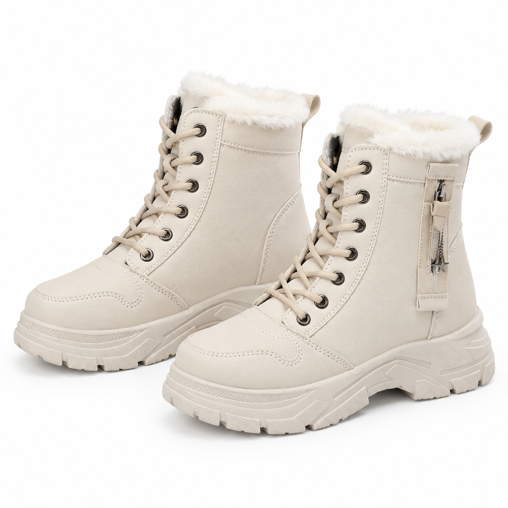 ❄️👢 מגפיי חורף לנשים לגשמים ושלג | לא להישאר עם רגליים קרות בחורף, לא להחליק על כבישים מושלגים – רירית פּלִיש חמה, סולייה עבה ומגפיים עליונים בגובה הקרסול ✨