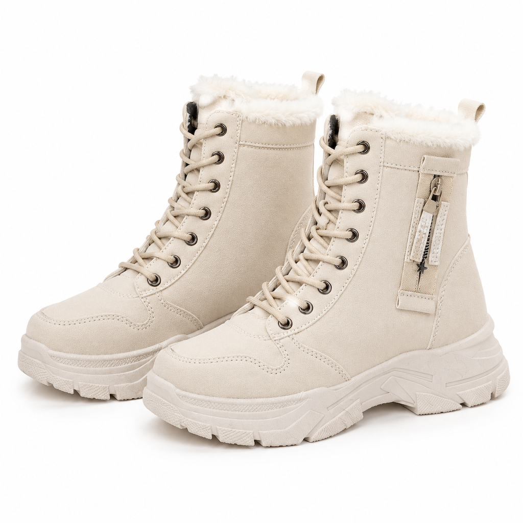 ❄️👢 מגפיי חורף לנשים לגשמים ושלג | לא להישאר עם רגליים קרות בחורף, לא להחליק על כבישים מושלגים – רירית פּלִיש חמה, סולייה עבה ומגפיים עליונים בגובה הקרסול ✨