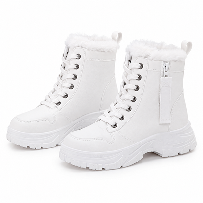 ❄️👢 מגפיי חורף לנשים לגשמים ושלג | לא להישאר עם רגליים קרות בחורף, לא להחליק על כבישים מושלגים – רירית פּלִיש חמה, סולייה עבה ומגפיים עליונים בגובה הקרסול ✨