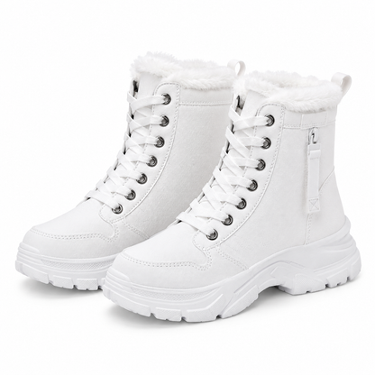 ❄️👢 מגפיי חורף לנשים לגשמים ושלג | לא להישאר עם רגליים קרות בחורף, לא להחליק על כבישים מושלגים – רירית פּלִיש חמה, סולייה עבה ומגפיים עליונים בגובה הקרסול ✨