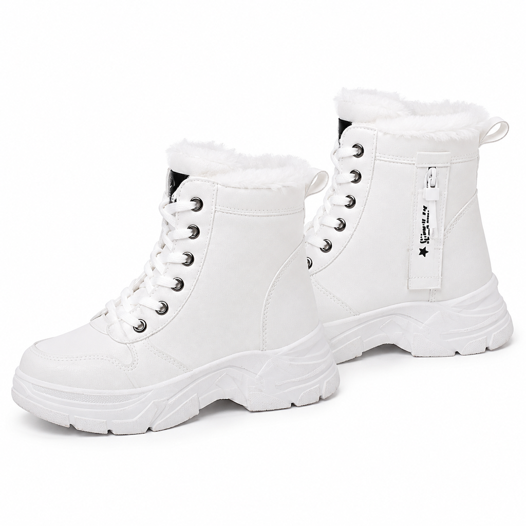 ❄️👢 מגפיי חורף לנשים לגשמים ושלג | לא להישאר עם רגליים קרות בחורף, לא להחליק על כבישים מושלגים – רירית פּלִיש חמה, סולייה עבה ומגפיים עליונים בגובה הקרסול ✨