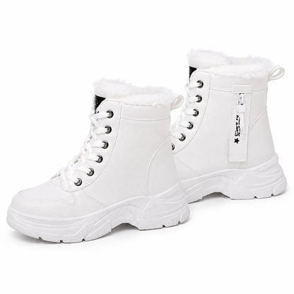 ❄️👢 מגפיי חורף לנשים לגשמים ושלג | לא להישאר עם רגליים קרות בחורף, לא להחליק על כבישים מושלגים – רירית פּלִיש חמה, סולייה עבה ומגפיים עליונים בגובה הקרסול ✨