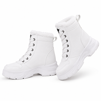 ❄️👢 מגפיי חורף לנשים לגשמים ושלג | לא להישאר עם רגליים קרות בחורף, לא להחליק על כבישים מושלגים – רירית פּלִיש חמה, סולייה עבה ומגפיים עליונים בגובה הקרסול ✨