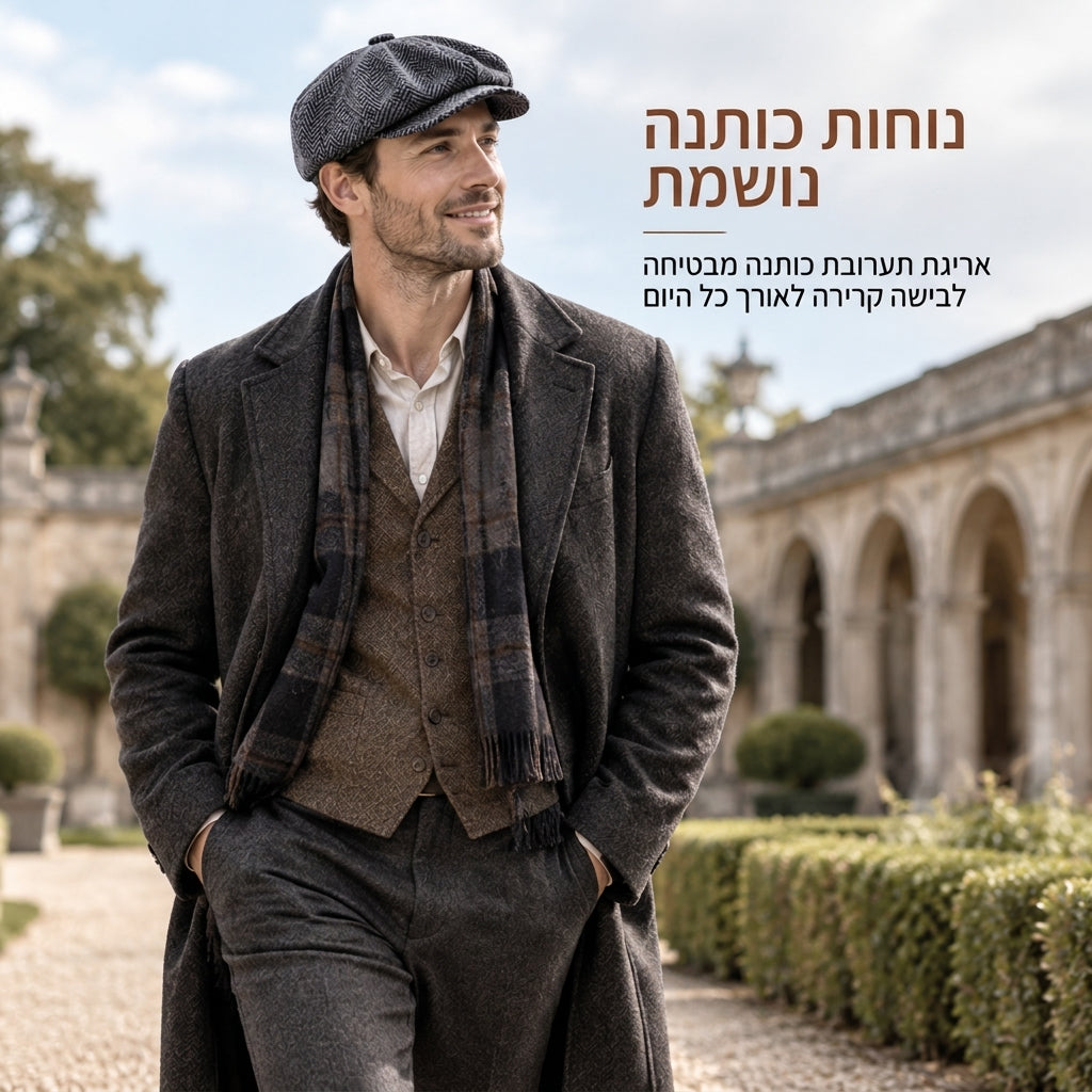 🧢 כועת נולסבוי יוניסקס בסגנון בריטי וינטג' | בלי כובע משעמם, בלי התאמה לא נוחה – קלאסי וקז'ואל ללבוש יומי וליציאות ✨