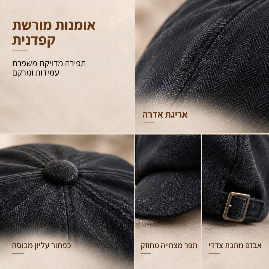 🧢 כועת נולסבוי יוניסקס בסגנון בריטי וינטג' | בלי כובע משעמם, בלי התאמה לא נוחה – קלאסי וקז'ואל ללבוש יומי וליציאות ✨